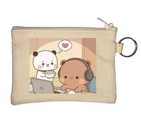 Bubu Dudu Gaming Broken Heart Key Chain Coin Purse Beige
