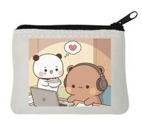 Bubu Dudu Gaming Broken Heart Neoprene Coin Purse Pouch 10x11cm White