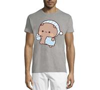 Bubu Dudu Going to Sleep Crew Neck Cotton Men's T-Shirt Gray Medium