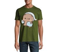 Bubu Dudu Going to Sleep Crew Neck Cotton Men's T-Shirt Hunter Green Medium