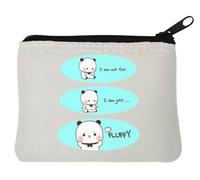 Bubu Dudu Not Fat Just Fluffy Neoprene Coin Purse Pouch 10x11cm White