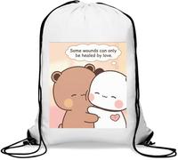 Bubu Dudu Some Wounds Can Only Be Healed By Love Gym Sack Casual Drawstring Bag White