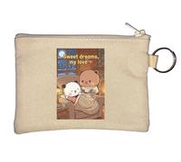 Bubu Dudu Sweet Dreams My Love Key Chain Coin Purse Beige