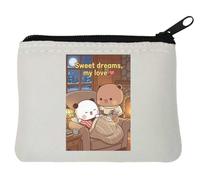 Bubu Dudu Sweet Dreams My Love Neoprene Coin Purse Pouch 10x11cm White