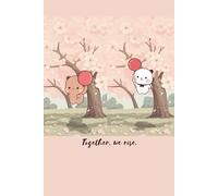 Bubu Dudu Together We Rise Notebook: Kawaii Sakura & Red Balloon Journal