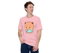 BUBU & Dudu Unisex Tee - Cute Panda Couple Shirt, for Gym Lovers on Birthdays, Valentine's & Holidays!, Pink, Large