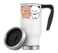 Bubu Dudu Walking Vacuum Insulated Thermal Travel Coffee Mug 480ml White