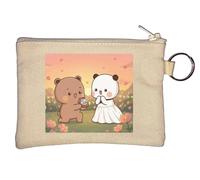 Bubu Dudu Wedding Ring Key Chain Coin Purse Beige