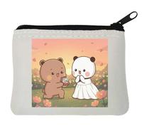 Bubu Dudu Wedding Ring Neoprene Coin Purse Pouch 10x11cm White