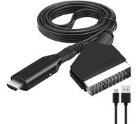 BUBUCAM SCART to HDMI Converter, HD 1080P Video Audio Cable Adapter Converter for HDTV STB VHS Xbox PS3 Sky DVD Blu-Ray