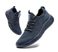BUBUDENG Men's Trainers Fashion Sneakers Walking Casual Running Shoes Gym Sport Tennis Shoes,Blue,5.5 UK(Label Size: 39)