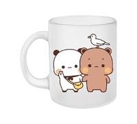 BubuDudu Coffee Cup | Cute Cat Mug Cups | Ceramic Coffee Mug | White Ceramic Tea Cup | Big Oversized Tea Cup Printed Coffee Mug for Coffee Lovers