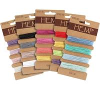 Bubuyun 18 Colors Natural Flax String Cord 20Pcs Bracelet String Thread Cord for Jewelry Making Twine Cord for Handmade Bracelets Keychains Craft Making Accessories 5 Yards Long Per Color (1mm)