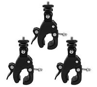 Bubuyun 3PCS Ball Head Clamp Tripod Camera Mount with 1/4 Threaded Head for Bicycle Motorcycle