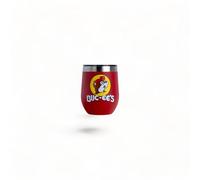 Buc-ees 10 oz Wine Stainless Steel Red Tumbler Vacuum Double Wall Insulation Lid