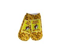 Buc-ee's Beaver Nuggets Crew Socks & No Show Socks - Unisex Cozy Graphic Print Food Theme Novelty Socks Fun Silly Gift Ideas for Men and Women (One Size Fits Most)