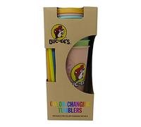 Buc-ee's Color Changing Tumblers, 5 Different Tumblers with Lids and Straws, Holds 25 Ounces Each