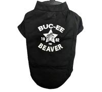 Buc-ee's Pet Dog “Bu-CEE The Beaver” Shirt T-Shirt Clothes Summer Soft Lightweight Breathable Beaver Logo (Black, X-Large)