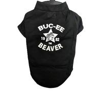 Buc-ee's Pet Dog “Bu-CEE The Beaver” Shirt T-Shirt Clothes Summer Soft Lightweight Breathable Beaver Logo (Black, Medium)