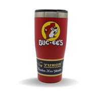Buc-ee's Red Stainless Steel Tumbler With Bucky the Beaver, Double Wall Vacuum Insulated, 20 Ounces