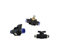 BUC HVFF LSA 4/6/8/10/12 Pneumatic Push-in Quick Connector Manual Valve Rotary Switch Manual Ball Valve Pneumatic Connector(LSA-8)