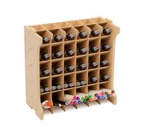 Bucasso Paint Rack Organizer for 30 Bottles, Craft Supplies Storage, MDF Material, Model Tools Storage Suitable for Tamiya Paints, Miniature Set GK9