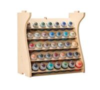 Bucasso Wooden Model Paint Organizer, Paint Rack with MDF Material for 35 Paint Bottles, Craft Paint Holder Suitable for Tamiya/Vallejo/Citadel, GK11 (Can be combined with other GK style)