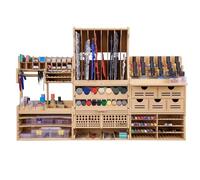 Bucasso Wooden Model Tool Organizer Rack, MDF Material, Brush/Screwdriver Storage, Craft Supplies Organizer, Suitable for Tamiya Gundam Model Tools, GK10