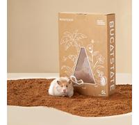 BUCATSTATE 5L Natural Coco Fiber Hamster Bedding, Low-dust | Soft Natural Coco Fiber Substrate for Small Pets & Dwarf Syrian Hamsters, Gerbils, Mice