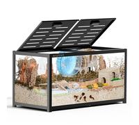 BUCATSTATE Hamster Cage 3.0: Large Metal Rat Cage Stackable with Top Access Easy Assemble 100L x 50W x 52H CM Dwarf Syrian Hamster Tank for Gerbil Mouse (0.5m², Black)