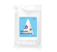 BUCATSTATE Hamster Sand with Pour Spout, 3KG Chinchilla Sand, Natural Desert Bathing Sand No-Dust Potty Litter Sand for Hamster Gerbil (Plant Scented)
