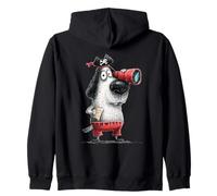 Buccaneer Dog Spyglass Adventure Chart Zip Hoodie