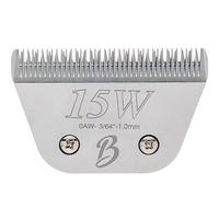 Bucchelli Detachable A Series Wide 15 Blade Dog Grooming Cut Length 3/64" - 1.0mm Japanese Carbonized Steel Wide Blades 15 Clipper Blades and Dog Clipper Blades 15 Compatible A5 Series(15W)