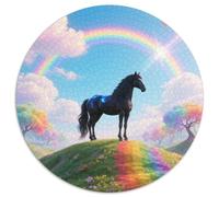 Bucephalus 1000-Piece Circular Puzzle Featuring Horse, Just The Right Level of Challenge, Great for Group Activities 1000pcs (67.5x67.5cm)