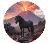 Bucephalus A Thoughtful 1000pc Round Puzzle with Horse, Ideal for Relaxation Corners, Great for Artistic Souls 1000pcs (67.5x67.5cm)