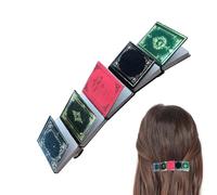 Buch Haarklammer Miniatur - Miniatur Buch Haarnadel Clip, Handgefertigte Vintage Haarspange, Charming Haaraccessoire Für Dickes Haar, Einzigartige Clip Design | Stilvolle Frisuren Dekoration Für Mäd