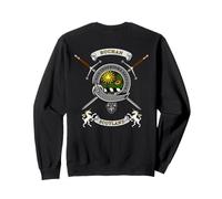 Buchan Clan Badge Tartan & Swords (back) Sweatshirt