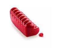BUCHE HEART SILICONE MOULD 240X90 H 90 MM SILIKOMART