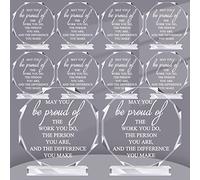 Bucherry 10 Pcs Employee Appreciation Awards for Coworker Acrylic Thank You Trophy May You Be Proud of The Work You Do Sign Prizes Retirement Goodbye Farewell Gift for Women Men(Octagon)