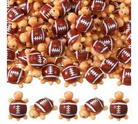 Bucherry 100 Pcs Mini Resin Turtles Bulk Tiny Resin Ocean Animals Miniature Turtles Figurines Statue Small Craft Decoration for Decoration of Gardens Parties Miniature Landscapes (Football)