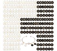 Bucherry 208 Pcs Letter Metal Charms for Jewelry Making Mix Initial Double Side Charms for DIY Bracelet Necklace Making, about 0.98 x 0.55 inch, alloy, No Gemstone