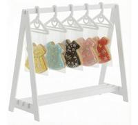 Bucherry Mini Cookie Rack Cookie Bag Display Stand with 10 Mini Hangers Doll Garment Rack Decorative Biscuit Hanger for Tea Parties Family Gatherings Children's Parties, Doll Party Supplies