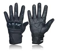 Buchii Burner Leather Motorcycle & Motorbike Touchscreen Gloves with Reinforced Padding Outdoor Riding Gloves for BMX, MTB, ATV, Cycling, Climbing & Motocross