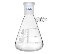 Buchner Filtering Flask, 100ml - Socket Size 19/26 - Interchangeable Joint - Side Arm - Borosilicate Glass - Eisco Labs