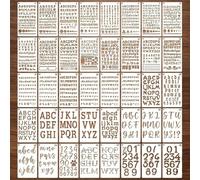 Buchstabenschablonen Set: 40-teilige Alphabet-Schablonen aus PET, wiederverwendbare Letter Schablonen für Malerei, Journal, DIY & Scrapbooking