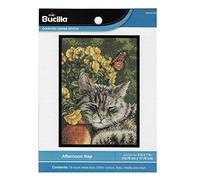 Bucilla Afternoon Nap Mini Counted Cross Stitch Kit, Multi-Colour, 15.24 x 17.78 x 1.27 cm