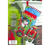 Bucilla Candy Express Stocking Felt Applique Kit, 18 Long, 1
