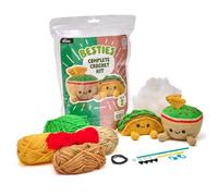 Bucilla, Complete Crochet Kit for Beginners, Amigurumi Besties, Spicy Amigos