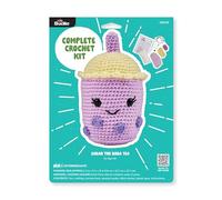 Bucilla Complete Crochet Kit, Sarah The Boba Tea, 5"