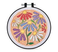 Bucilla, Counted Cross Stitch Kit, for DIY Arts and Crafts Projects, Uplifting Daisies